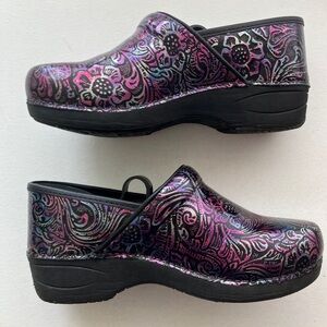 Dansko XP 20 Women's Iridescent Multi Colored Patent Clogs